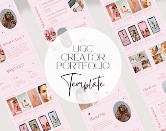 UGC Portfolio Template | UGC Template | UGC Media Kit | Ugc Creator | Ugc Website Template | Ugc Canva Website Template | ugc influencer
