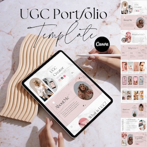 UGC Portfolio | UGC Template | UGC Media Kit | ugc Creator | Ugc Website Template | User Generated Content Portfolio |Canva Website Template