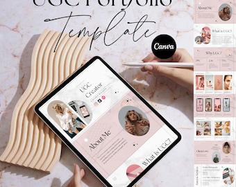 UGC Portfolio | UGC Template | UGC Media Kit | ugc Creator | Ugc Website Template | User Generated Content Portfolio |Canva Website Template