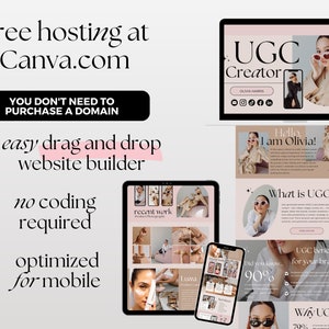 UGC Portfolio Template | Minimalist UGC Creator Portfolio | Ugc Media Kit | Ugc Creator | Ugc Website Template Canva | Ugc Canva Template image 7