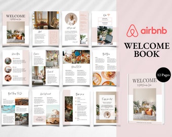 Airbnb Welcome Book Template | Airbnb Host Bundle | Airbnb Printable Guest Book | Real Estate Canva Template | Vacation Rental Welcome Book