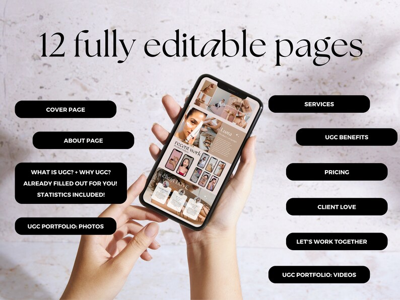 UGC Portfolio Template | Minimalist UGC Creator Portfolio | Ugc Media Kit | Ugc Creator | Ugc Website Template Canva | Ugc Canva Template image 6