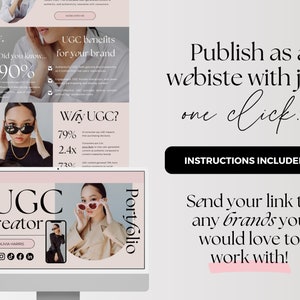 UGC Portfolio Template | Minimalist UGC Creator Portfolio | Ugc Media Kit | Ugc Creator | Ugc Website Template Canva | Ugc Canva Template image 5