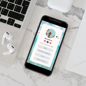 Link in Bio Instagram Template | Bio Link Webseite | TikTok Link Seite | Linktree Template | Instagram Landing Page Template | Bio Link Canvas