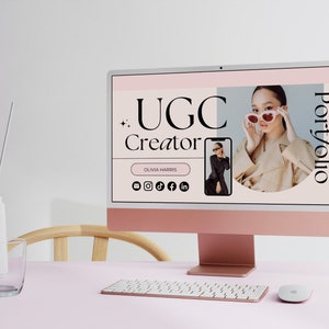 UGC Portfolio Template | Minimalist UGC Creator Portfolio | Ugc Media Kit | Ugc Creator | Ugc Website Template Canva | Ugc Canva Template image 9