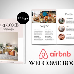 Airbnb Welcome Book Template | Airbnb Host Bundle | Airbnb Printable Guest Book | Real Estate Canva Template | Vacation Rental Welcome Book