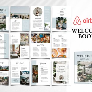 Airbnb Welcome Book Template | Airbnb Host Bundle | Airbnb Printable Guest Book | Airbnb Guidebook | VRBO Welcome book | Airbnb House Rules