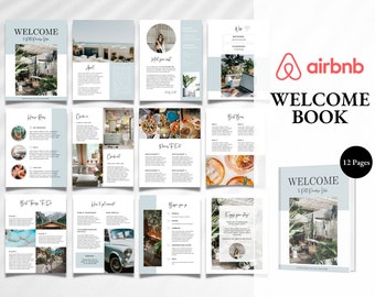 Airbnb Welcome Book Template | Airbnb Host Bundle | Airbnb Printable Guest Book | Airbnb Guidebook | VRBO Welcome book | Airbnb House Rules