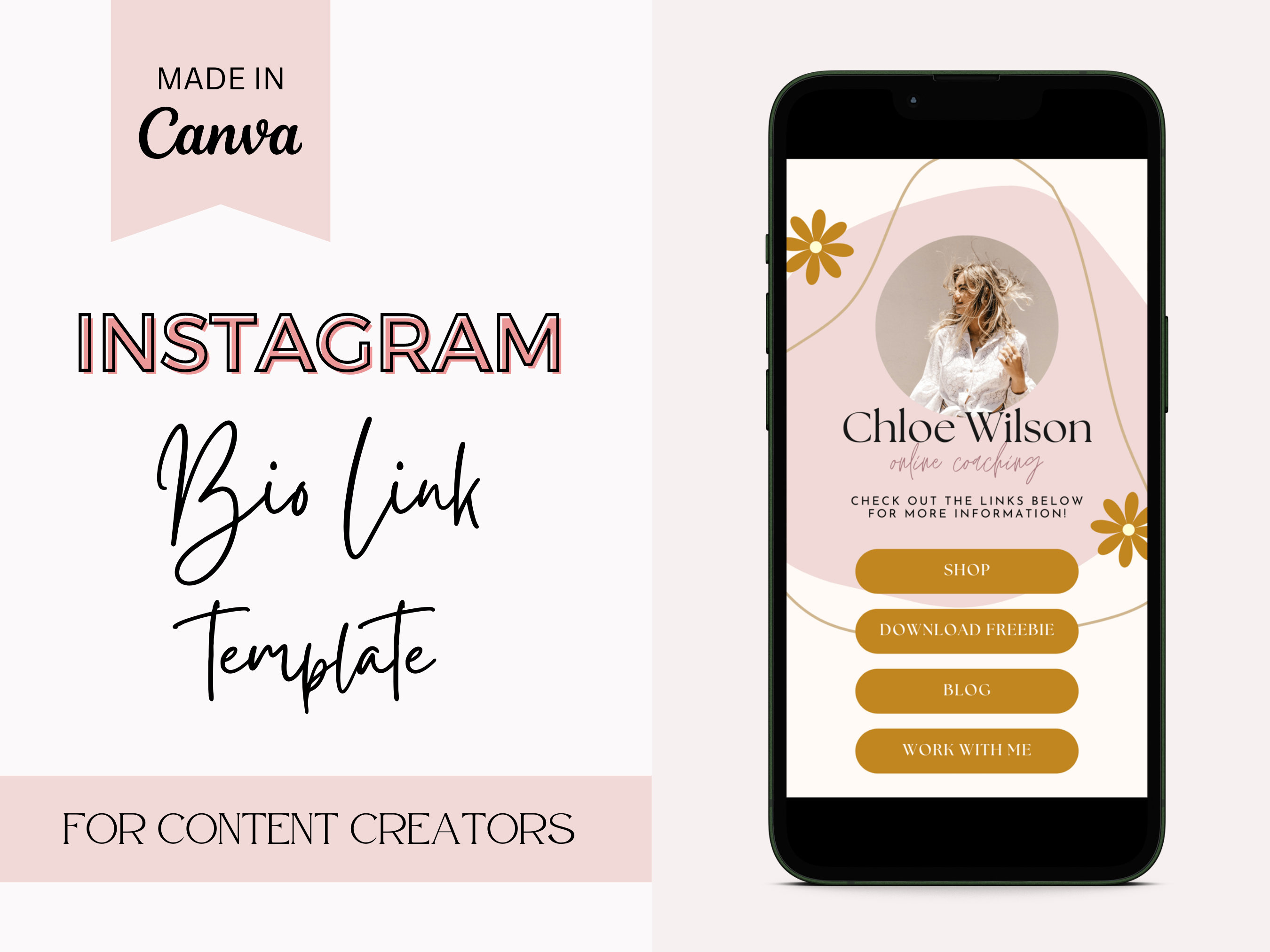 Link in Bio Template | Bio Link Website | Link in Bio Tiktok | Linktree ...