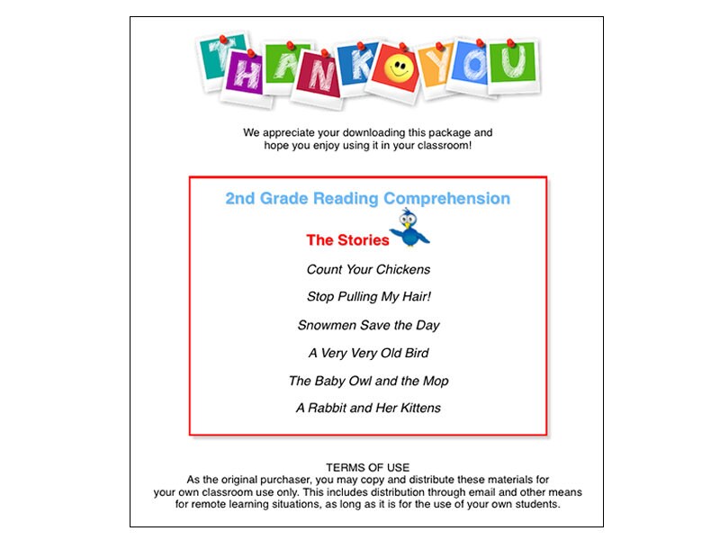 2nd Grade Reading Comprehension Passages and Questions - Etsy Australia