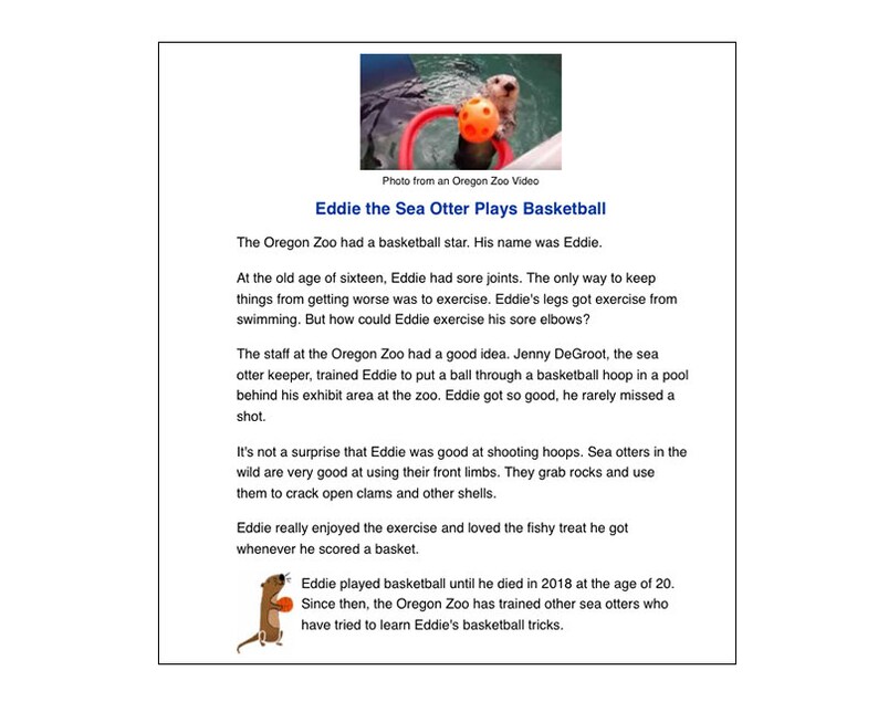 Sports Reading Comprehension Worksheets for 3rd 4th Grade Etsy