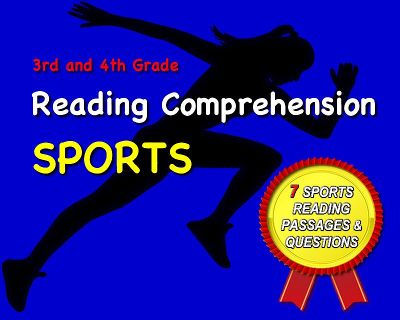 Sports Reading Comprehension Worksheets for 3rd 4th Grade Etsy