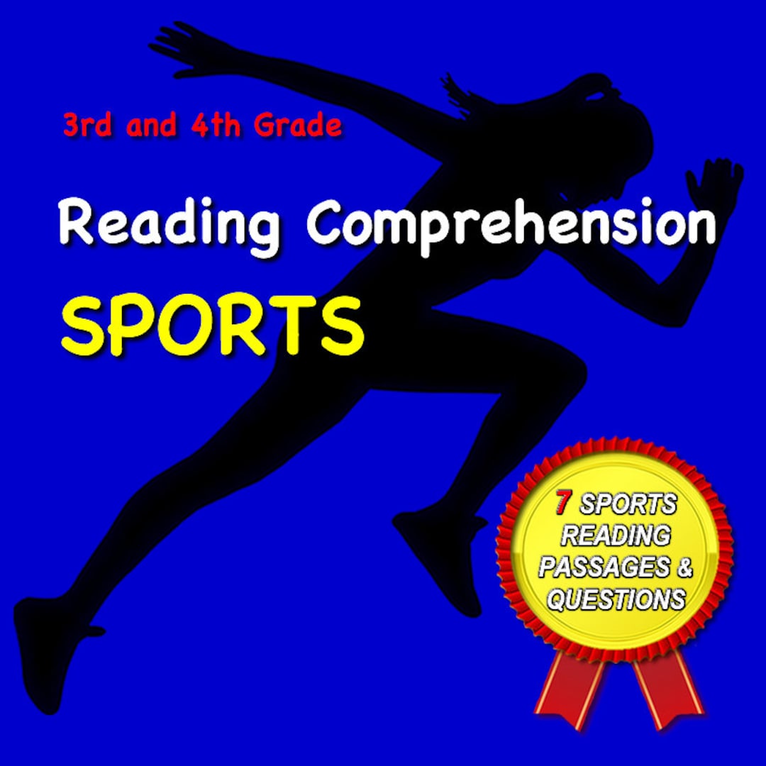 Sports Reading Comprehension Worksheets for 3rd 4th Grade Etsy