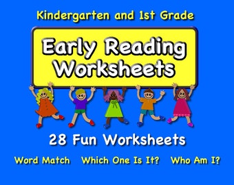 Kindergarten and 1st Grade Reading Worksheets Fun Reading Practice for Kids Age 6+
