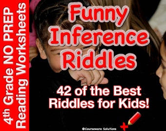 Funny Inference Riddles: 4th Grade Reading Worksheets (Printable PDF)