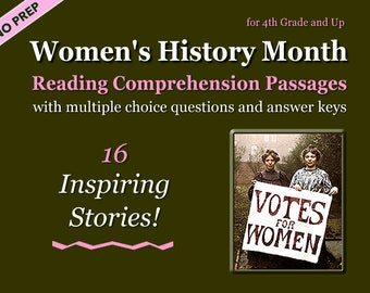 Women’s History Reading Comprehension Passages with Questions