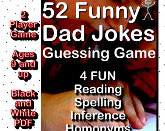 Funny Dad Jokes Guessing Game: Reading, Spelling, Inference (Printable PDF)