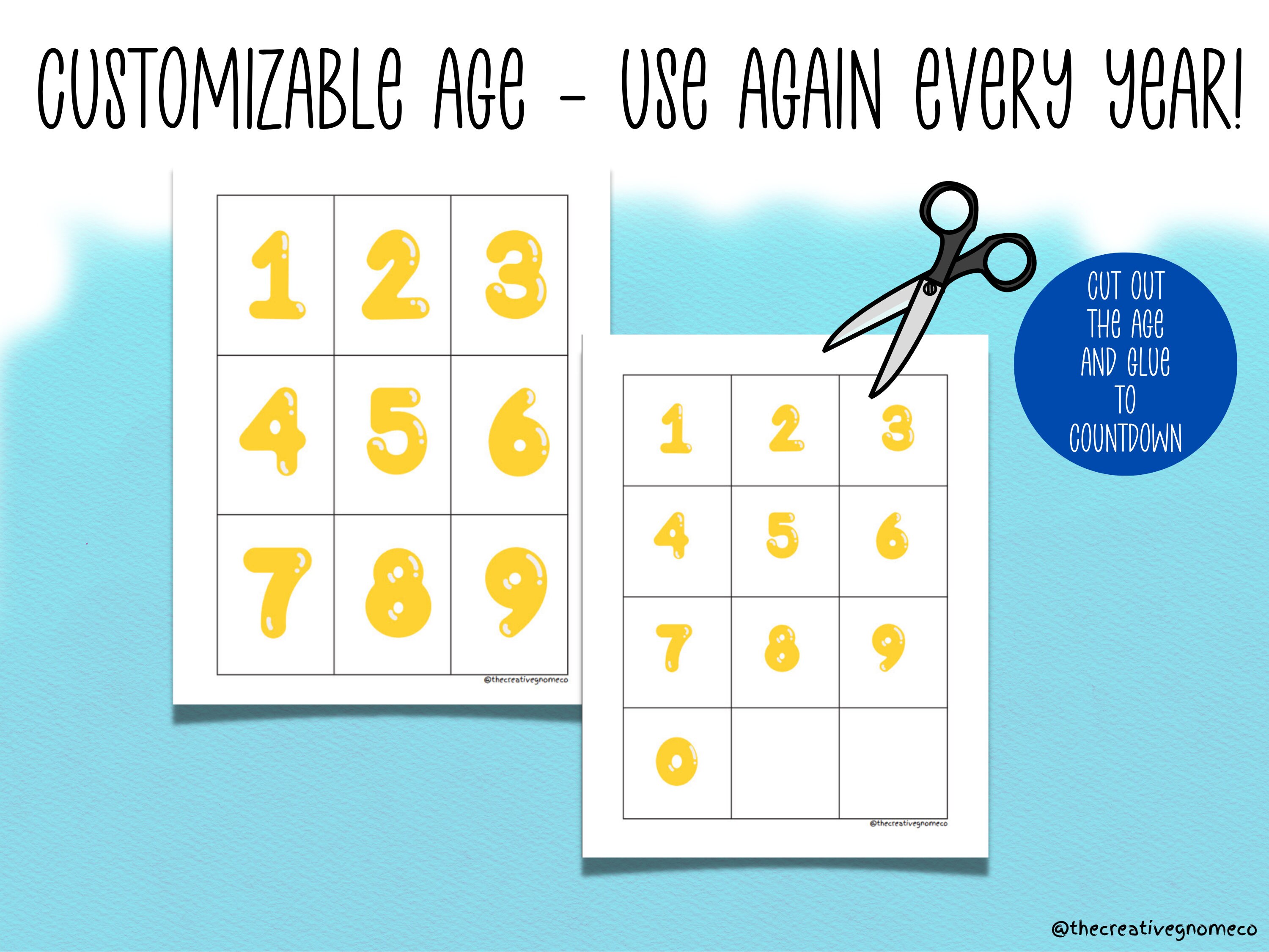 Birthday Countdown Printable, Birthday Cake Countdown, Happy Birthday ...