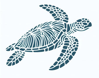 Digital downloadable print of sea turtle vector type image  ( at least 300dpi ) 4096 px X 4096 px JPG and PNG files with white background