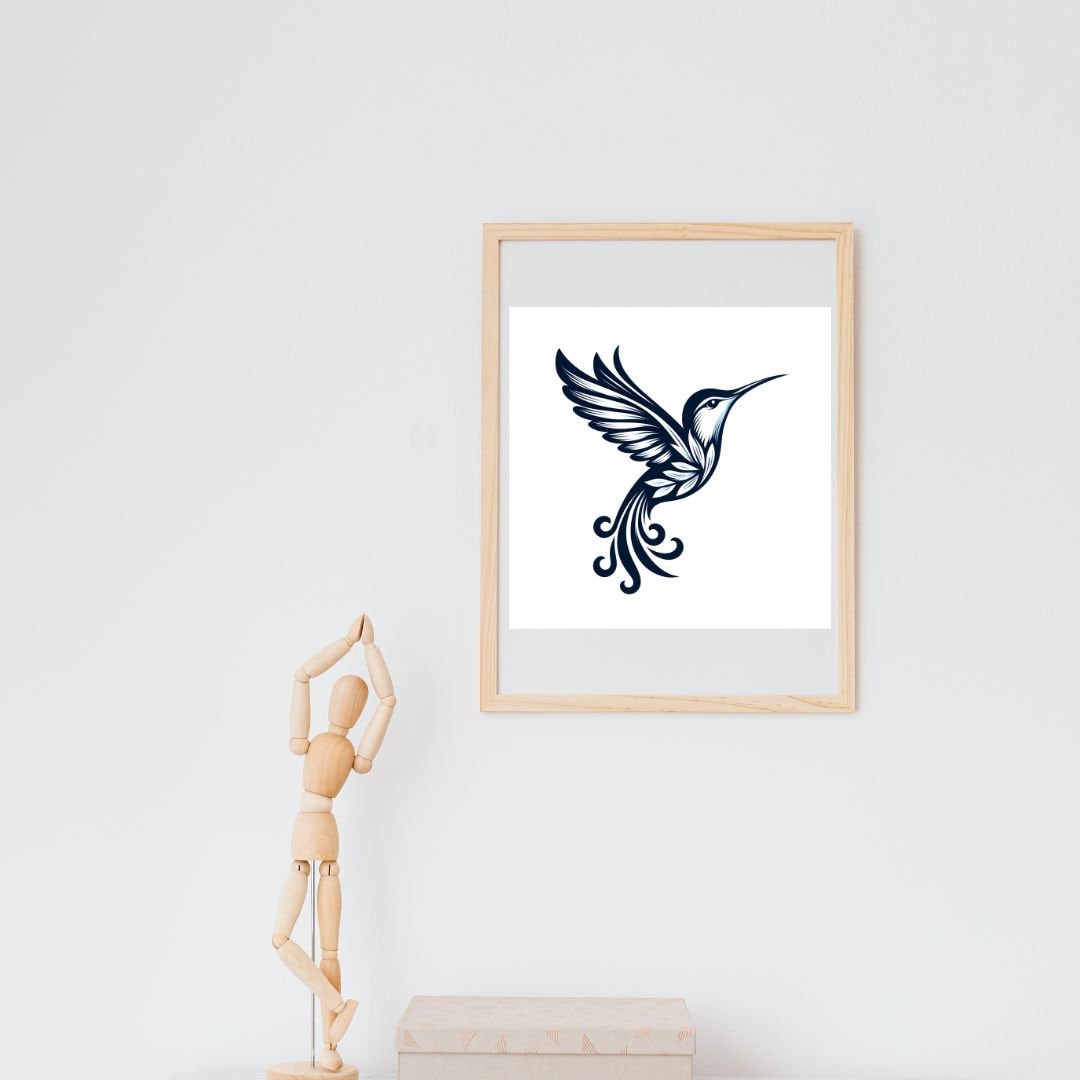 Digital Downloadable Vector Style Print of Hummingbird PNG Image and ...
