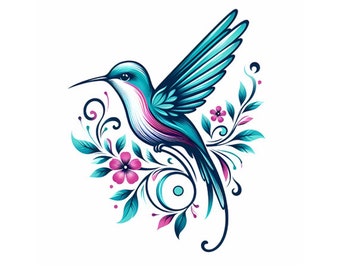 digital hummingbird illustration design vector, clipart, Png/jpg/ Ai/EPS/SVG format, 300 dpi hummingbird, wall art decor, hummingbird art