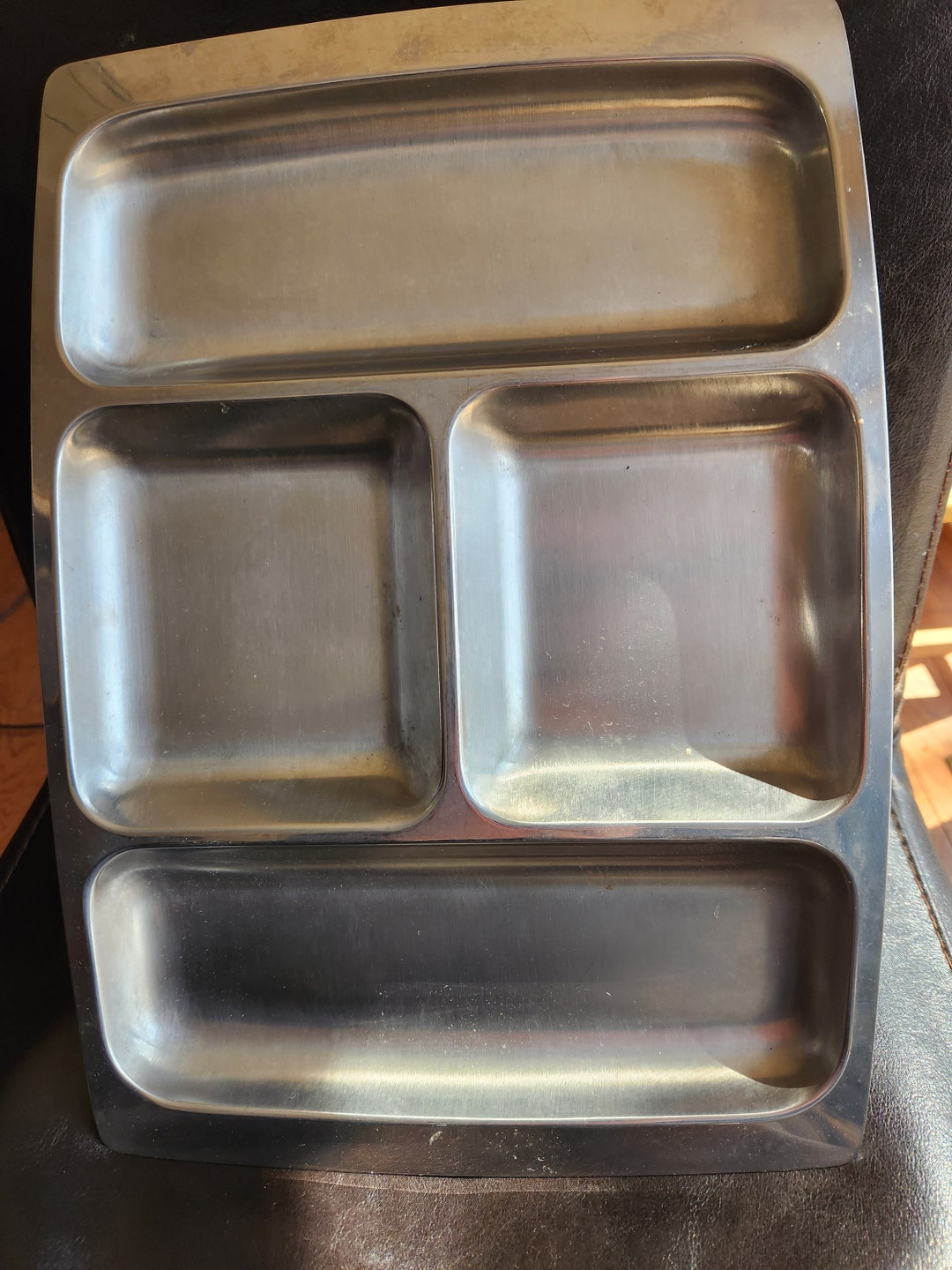 Vintage Stainless Steel Serving Platter Etsy