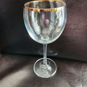 Gold Rimmed Wine Glasses Set of 11