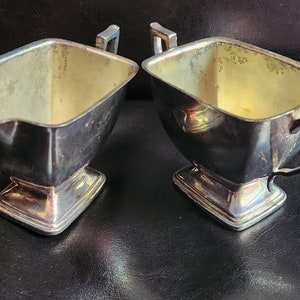 Benedict Silver Plated Cream and Sugar Set