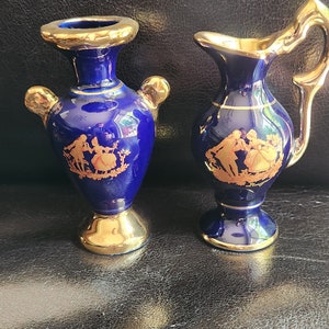 Limoges France Small Vase and Pitcher
