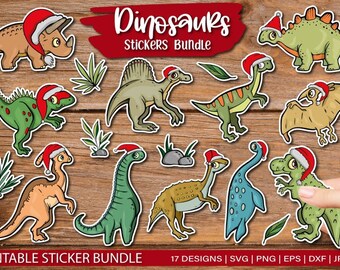 Christmas Dog Sticker Bundle for Cricut SVG PNG
