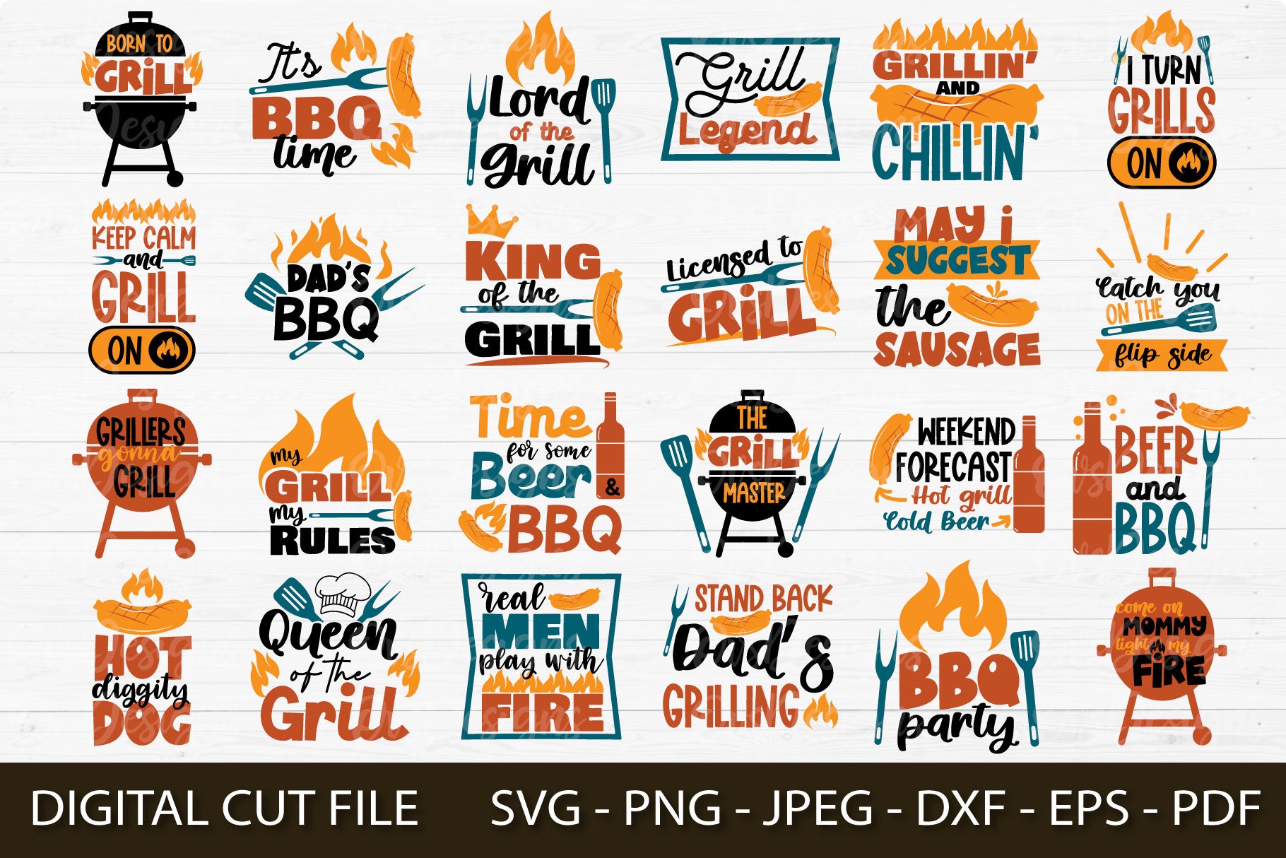 BBQ Svg Bundle, Barbecue Quotes SVG, Grill Svg, Funny Barbecue Saying ...