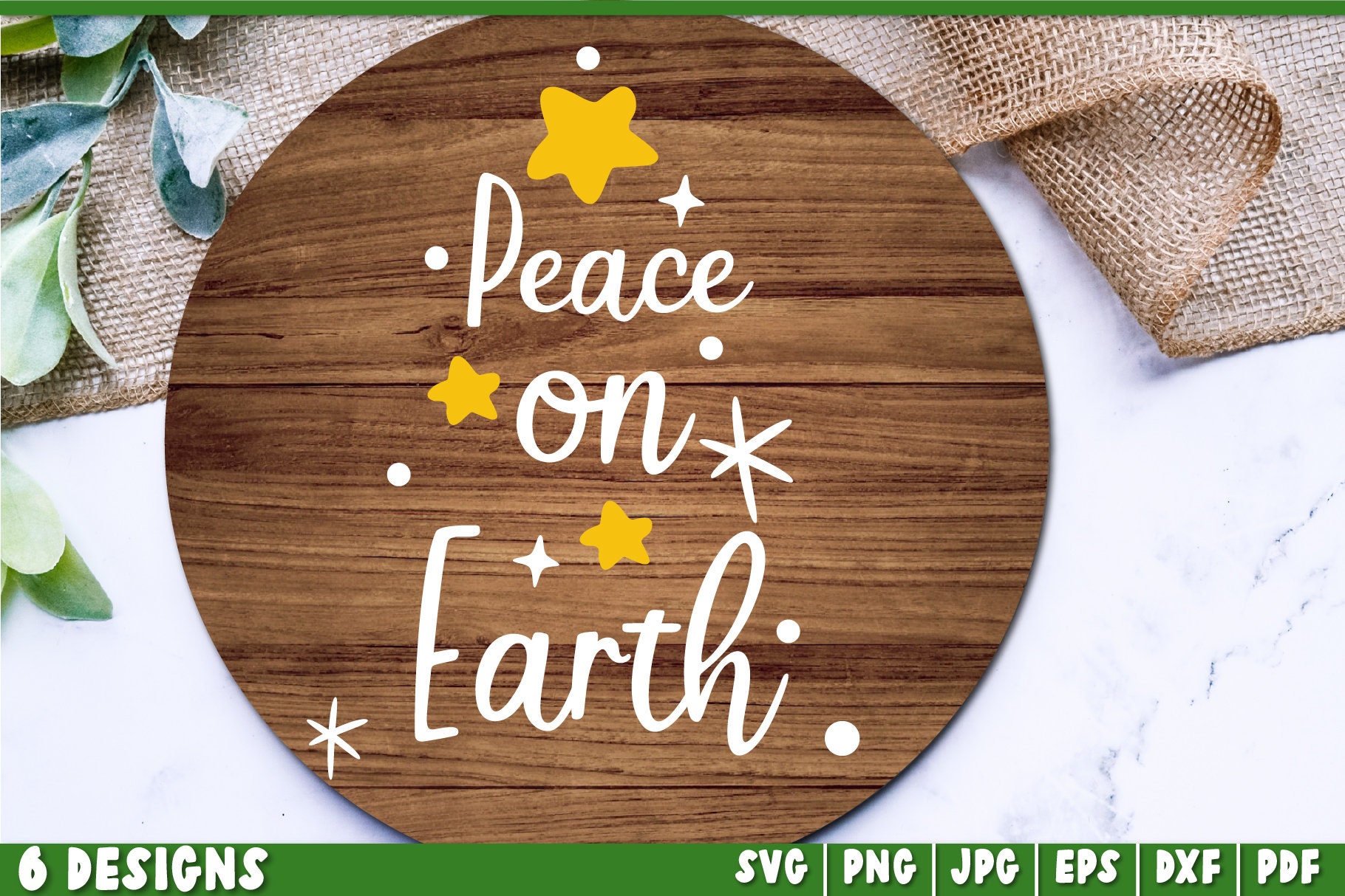 Christmas Round Signs SVG Bundle, Front Door Decor SVG, Christmas Round ...