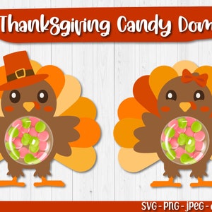 Thanksgiving Candy Dome SVG Bundle, Thanksgiving Candy Dome Ornaments, Turkey svg, Thanksgiving SVG, 3d Candy Holder SVG Cut File for Cricut