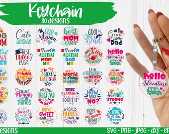 Keychain Bundle SVG, Keychain SVG Quotes