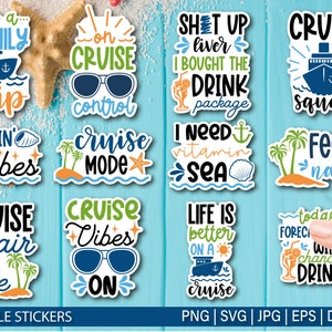Cruise stickers, Cruise svg, Cruise svg stickers, printable Cruise sticker, printable stickers for cricut, print then cut