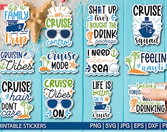 Naklejki na rejsy, naklejki na rejsy svg, naklejki na rejsy svg, naklejka na rejsy do wydrukowania, naklejki do wydrukowania dla cricut, wydrukuj, a następnie wytnij