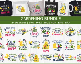 Gardening SVG Bundle, Garden SVG, Gardener Quote Svg, Funny Plant saying svg, Summer SVG, Plant Mom svg, Cut File for Cricut, Silhouette