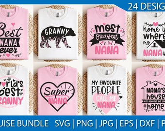 Paquete SVG de abuela, Citas de abuela SVG, Refranes divertidos de Nana, Día de la Madre svg, Bendita abuela svg, Abuelos SVG, Cortar archivo para Cricut