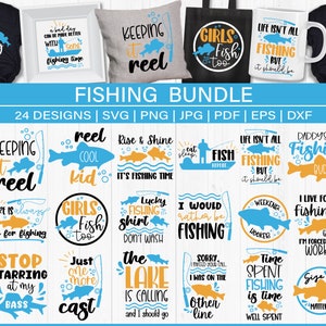 Paquete de citas de pesca SVG / Fisher diciendo