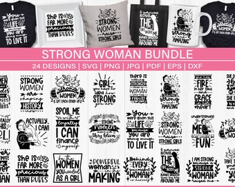 Girl Power SVG bundel, Girl Leader SVG, Boss Babe SVG, Girl Boss SVG, sterke vrouw, vrouwen empowerment SVG, gesneden bestanden voor Cricut, silhouet