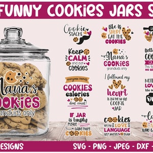 Funny Cookie Jar Sayings Svg Bundle, Funny Cookie Jar Sayings Svg Bundle, Treat Jar Svg, Baking Quotes Svg, Cookie Svg, Kitchen Saying Svg