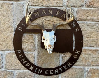 Oklahoma  Metal Deer Mount, Skull mount, Euro mount, European mount