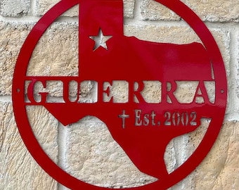 Texas Sign, Texas Family Sign, Custom Texas Sign, Texas Metal Wall Art, Texas decor, Texas gift, Personalized Texas Sign, Texas wall Art
