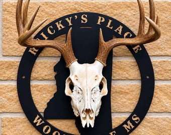 Mississippi Metal Deer Mount, Skull mount, Euro mount, European mount