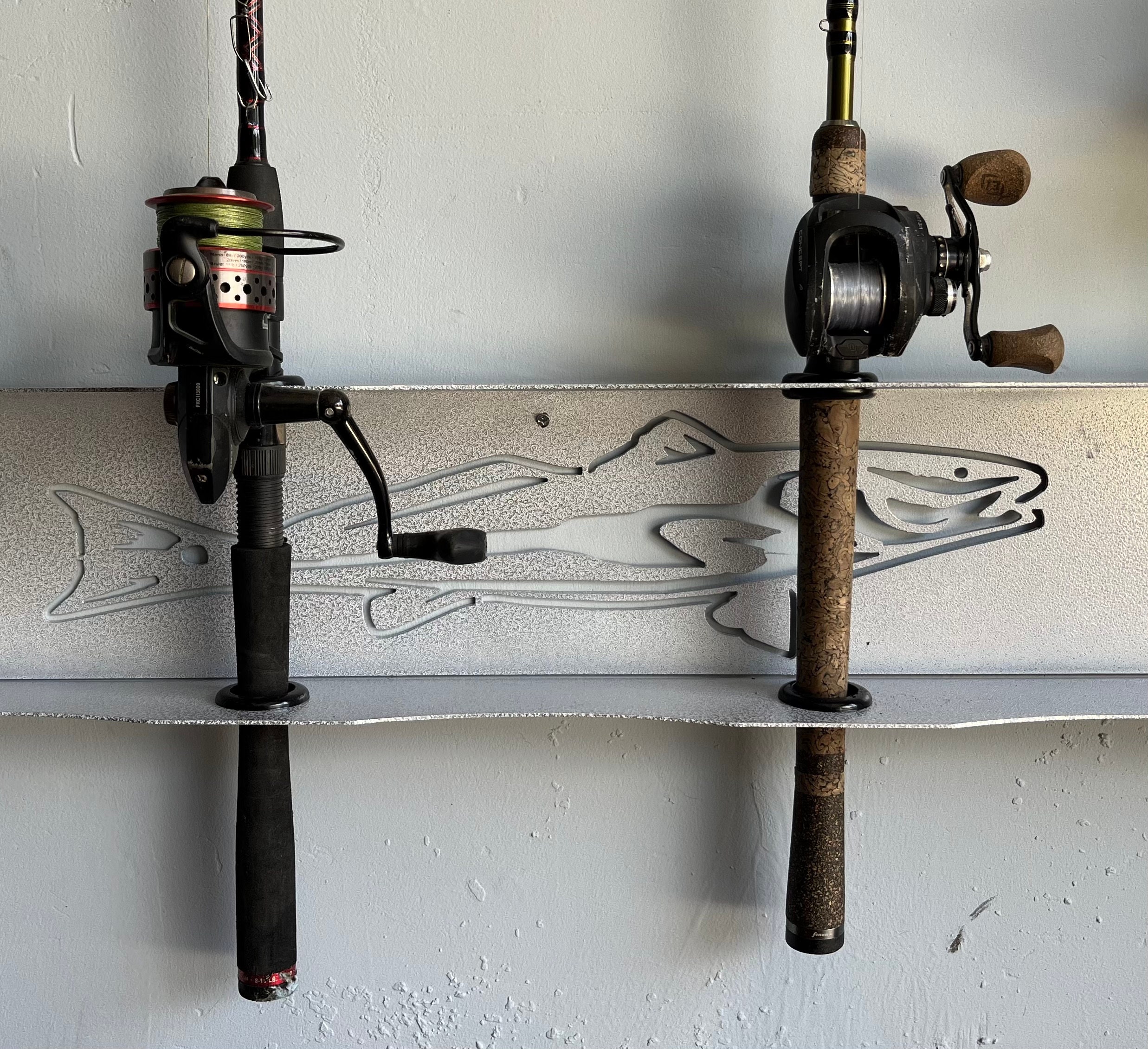 Custom Fishing Pole Holder Fishing Rod Mount Tackle Etsy