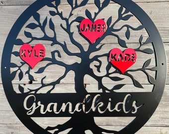 Grandkids Family Tree Sign