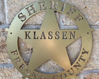 Sheriff Sign, Sheriff Officer Sign, Sheriff retirement gift
