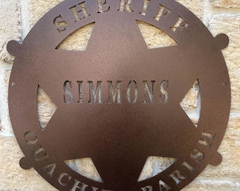 Sheriff Sign, Sheriff Officer Sign, Sheriff retirement gift