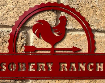 Chicken Sign, Chicken gift, chicken coop sign, farm sign, Farm fresh eggs sign, Personalized chicken coop sign, Metal Chicken