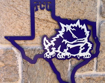 TCU Metal Sign, Texas Christian University Metal Sign